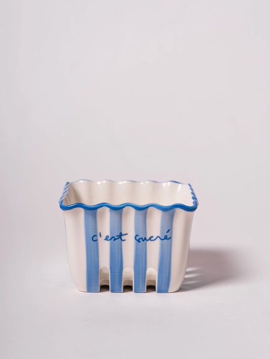 Kinsey Scallop Mini Berry Basket - Blue