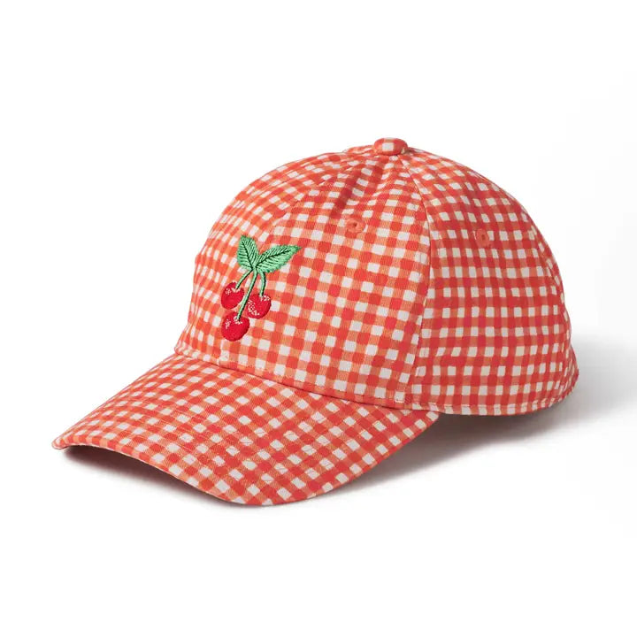 Rifle Paper Co Baseball Cap - Gingham Cherries