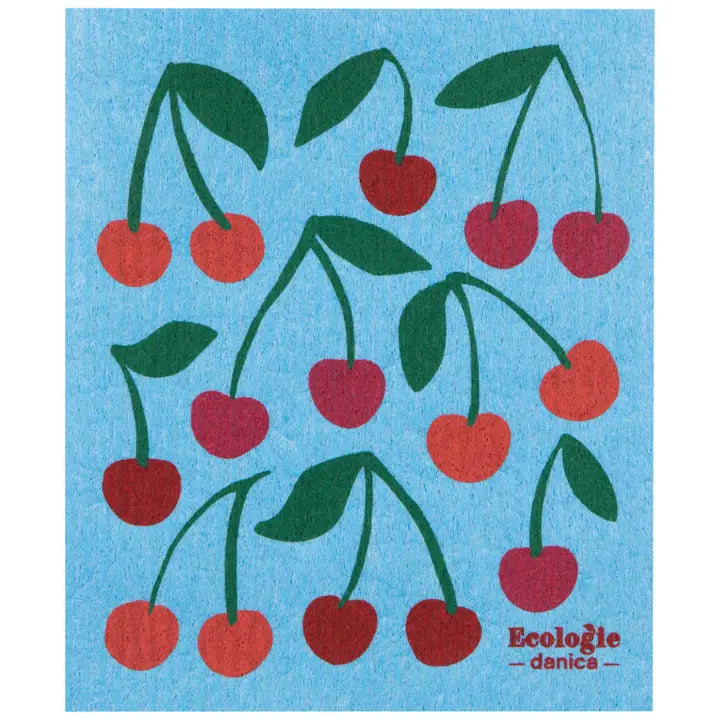 Swedish Dishcloth - Wild Cherries
