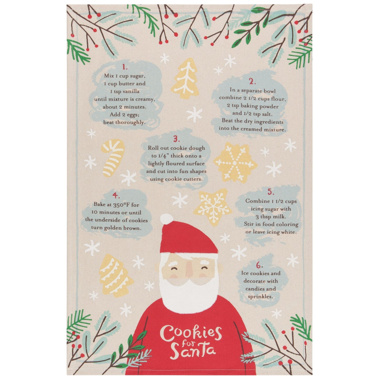 Cookies For Santa Tea Towel