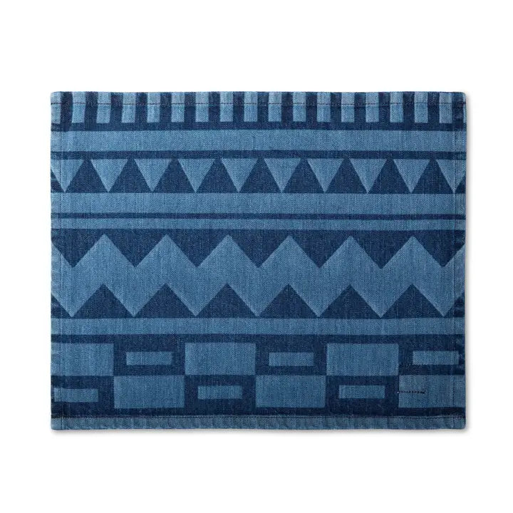 Diaspora Laser Denim Placemat - Shona Geo Medium Vintage