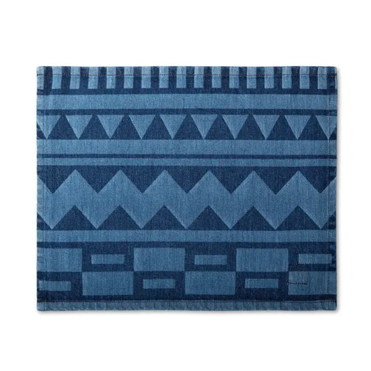 Diaspora Laser Denim Placemat - Shona Geo Medium Vintage