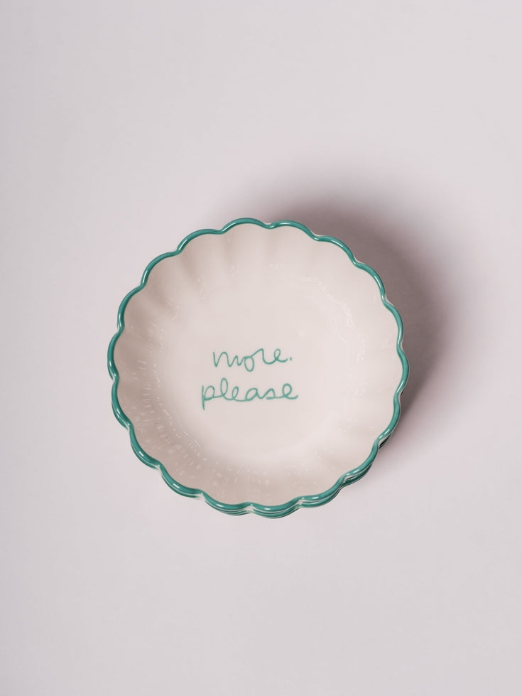 Kinsey Scallop Dessert Bowl - Green