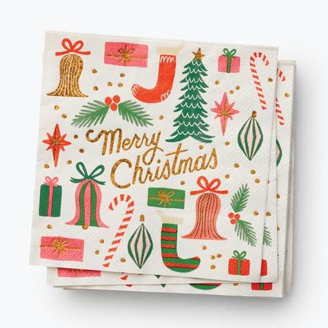 Rifle Paper Co Cocktail Napkins - Deck The Halls