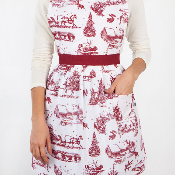 Classic Apron - Winter Toile