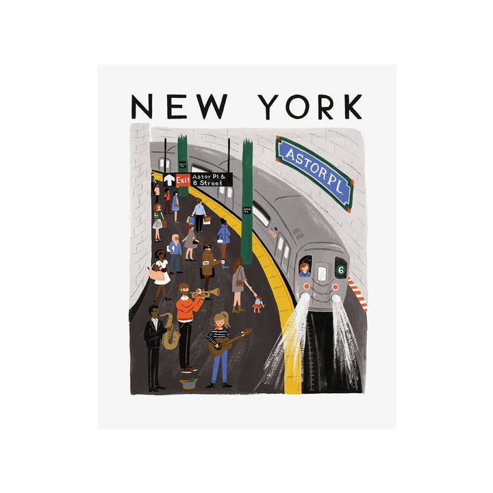 Rifle Paper Co 8x10 Art Print - New York World Traveler