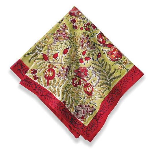 Napkin Set - Winter Garden Red/Green