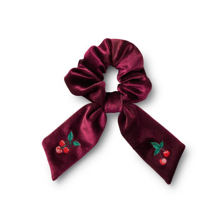 Rifle Paper Co Embroidered Scrunchie - Cherries