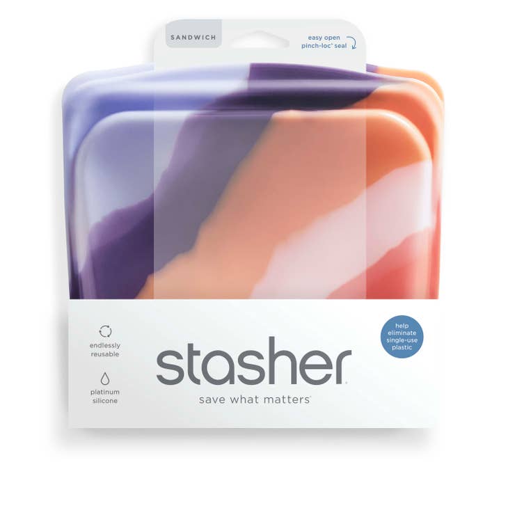 Stasher Sandwich Bag - Purple Wave