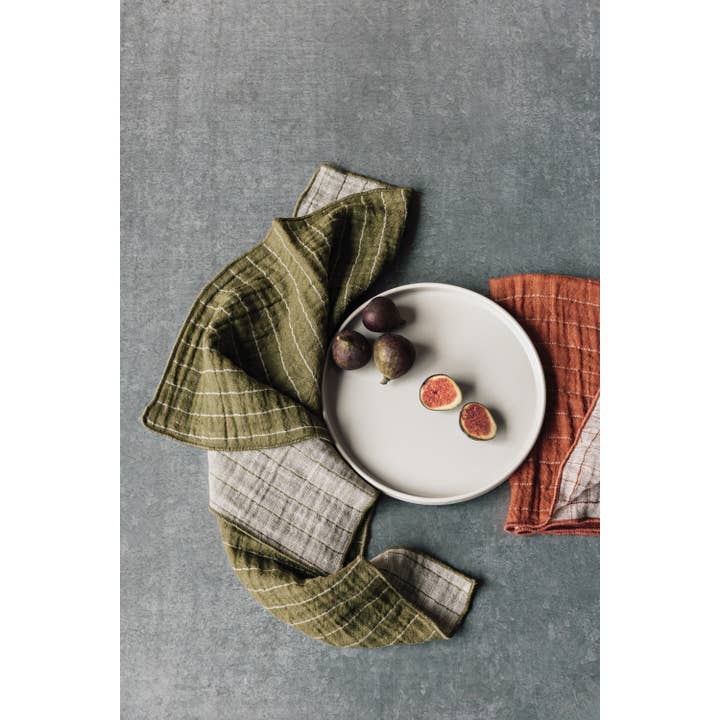 Double Weave Napkins - Olive Branch