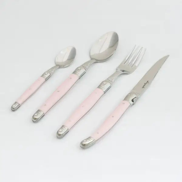 Jean Dubost 24 Pc Everyday Flatware Set - Pink