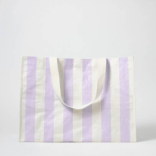 Carryall Beach Bag - Lilac Stripe