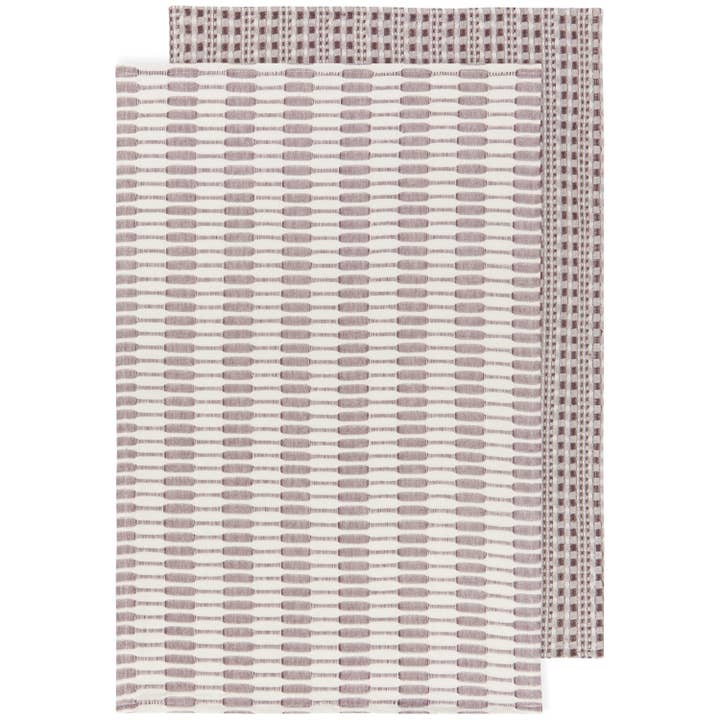 Abode Tea Towel Set - Ash Plum