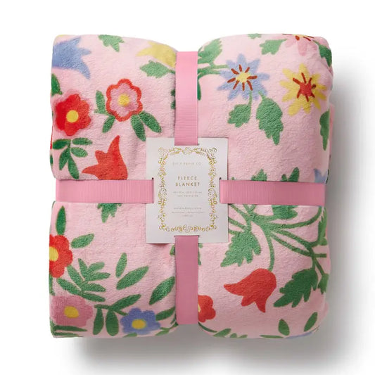 Rifle Paper Co Fleece Blanket - Rosette