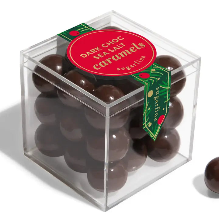 Holiday Dark Chocolate Sea Salt Caramels