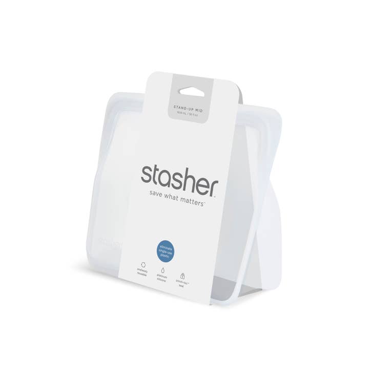 Stasher Stand Up Bag - Clear