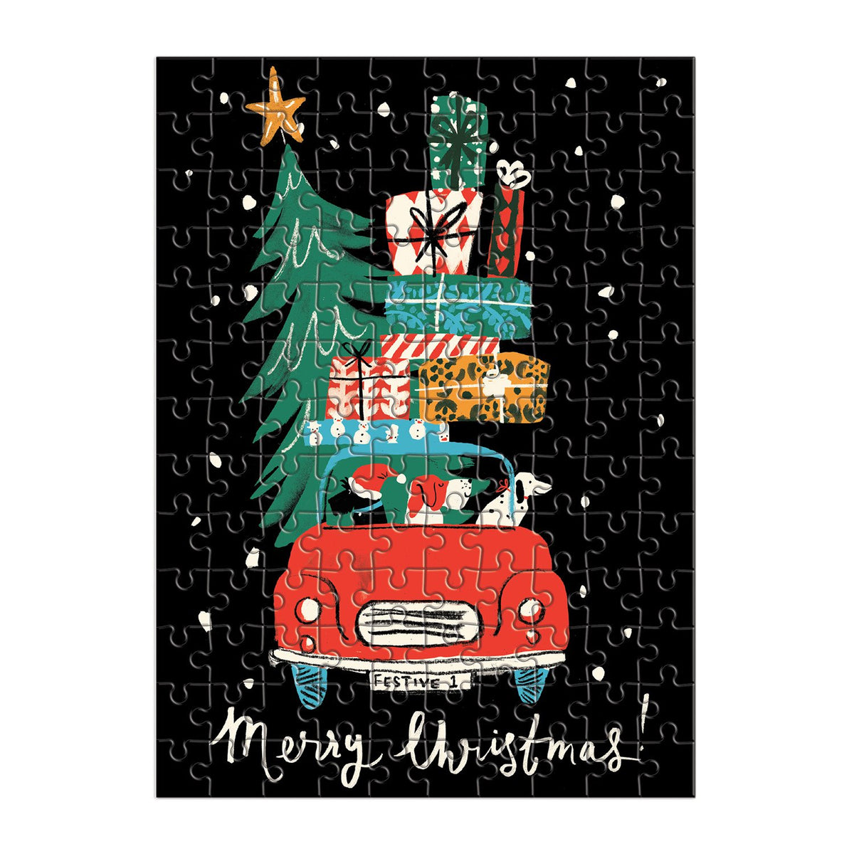 Christmas Car Jigsaw Puzzle Ornament