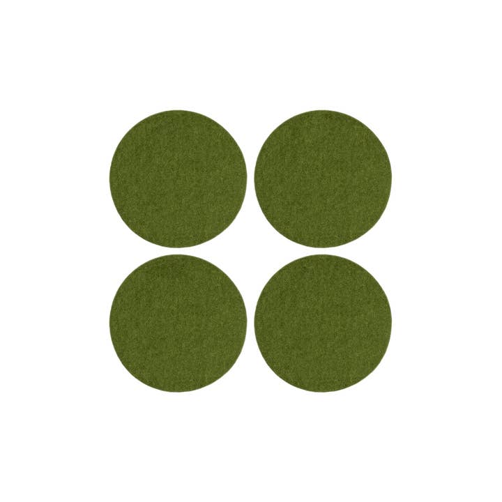 Graf Round Coaster Pack - Loden Green