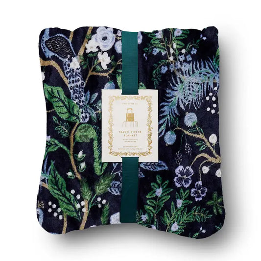 Rifle Paper Co Travel Fleece Blanket - Peacock