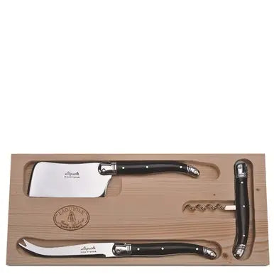 Jean Dubost Cheese and Wine Set - Black
