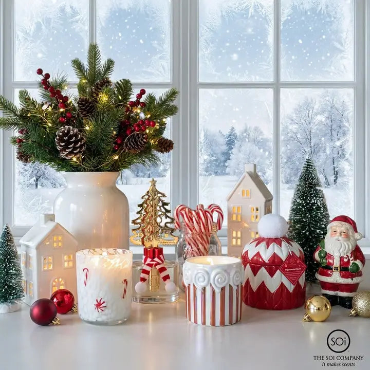 12 oz Icon Candle - Peppermint & Candycane