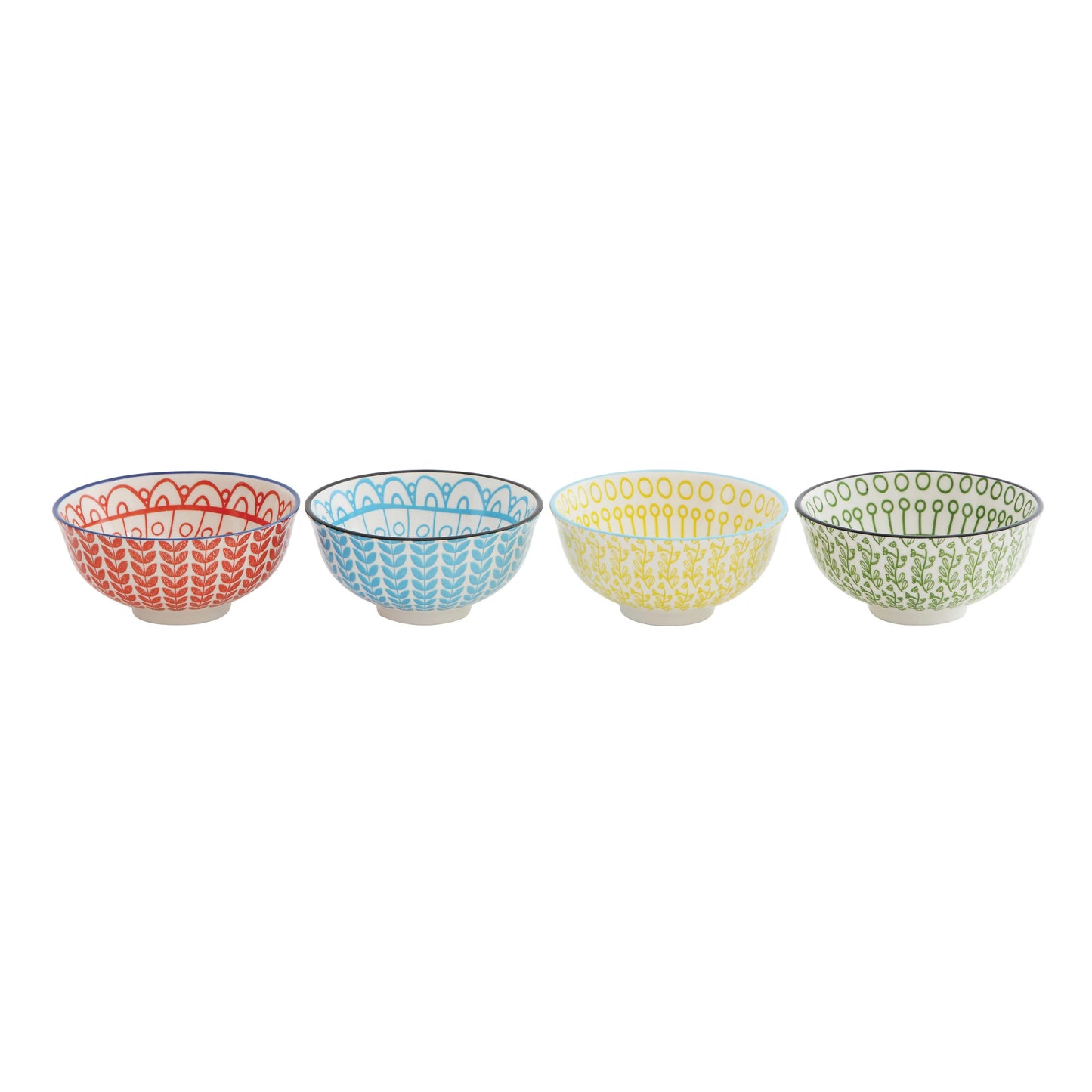 Stamped Stoneware Lotta Bowl - Brights