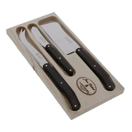 Jean Dubost 3 Piece Cheese Set - Wenge Wood