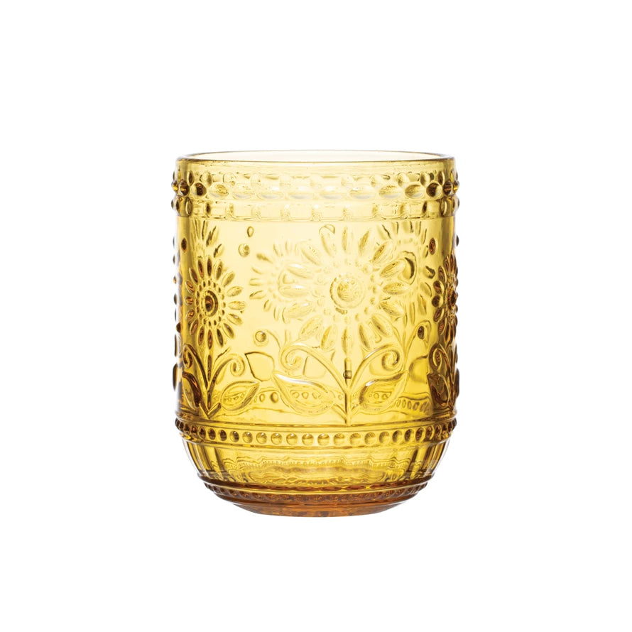 Embossed Glass - Amber