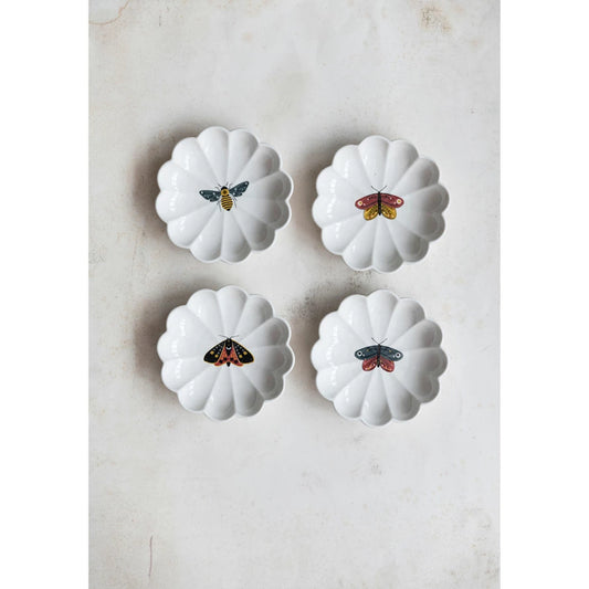 Stoneware Fluted Dish - Insect
