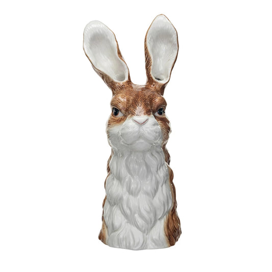 Hand-Painted Rabbit Vase