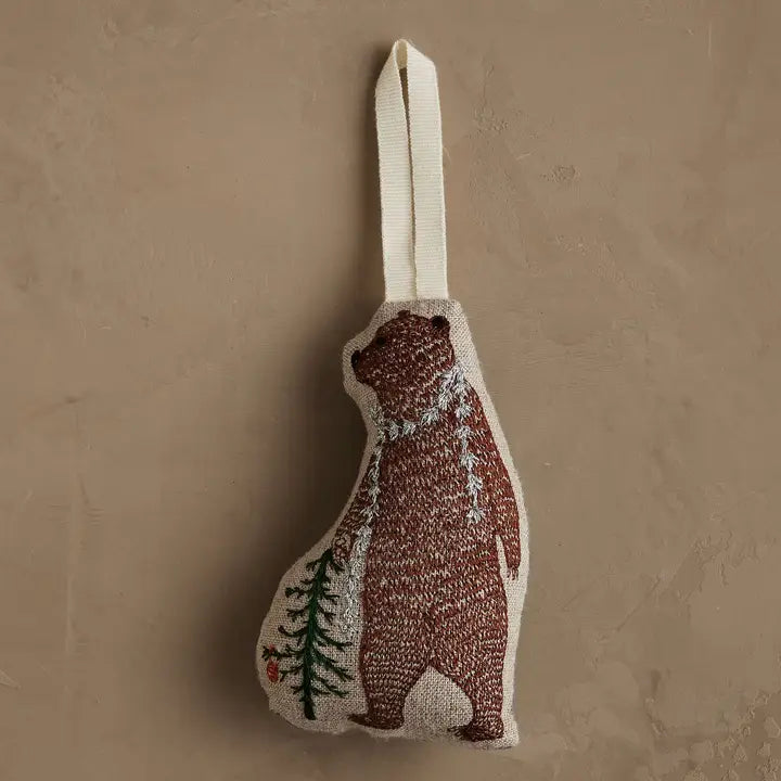 Bear with Tinsel Ornament