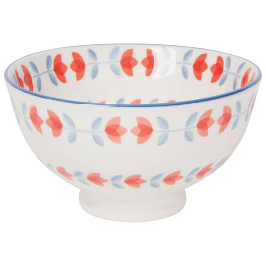 Coupe Stamped Bowl - Red Tulip