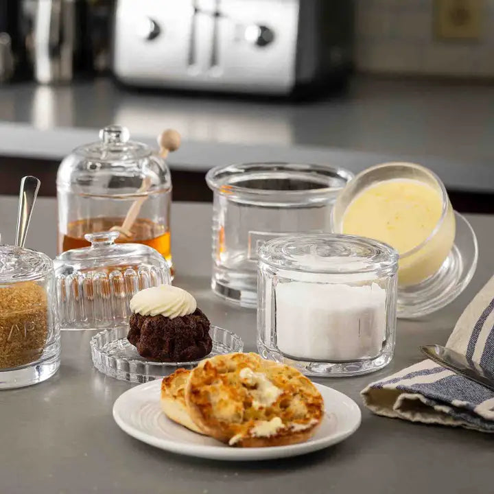 Glass Salt Cellar with Lid