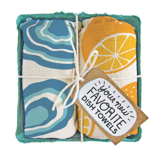 Fresh Oysters Tea Towel Set