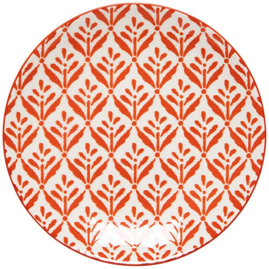 Stamped Appetizer Plate - Copper Leaves