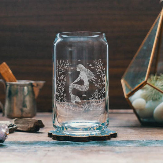 Mermaid Beer Can Glass