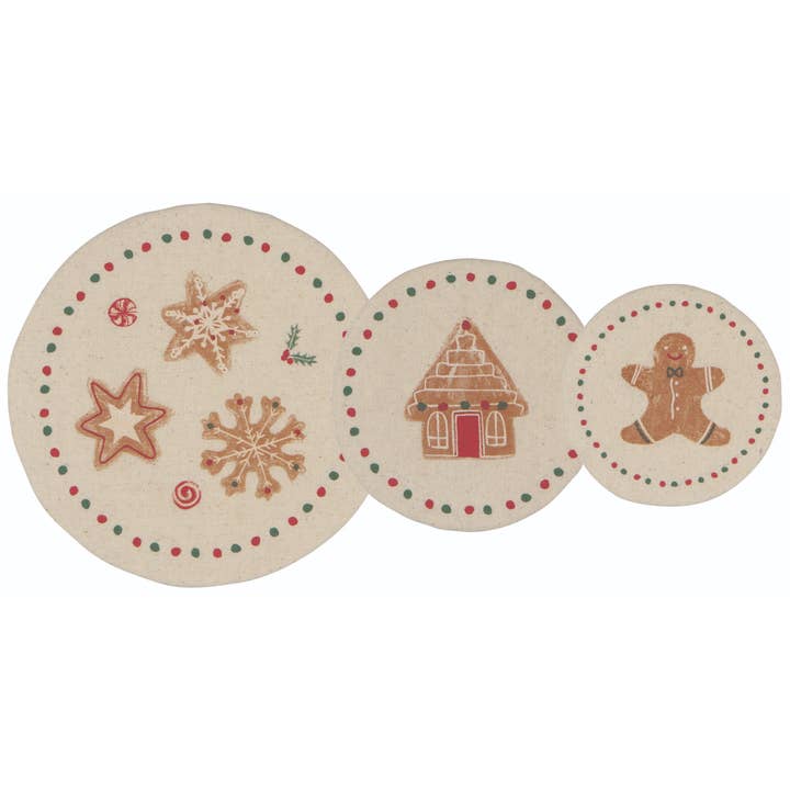 Mini Bowl Covers Set of 3 - Christmas Cookie