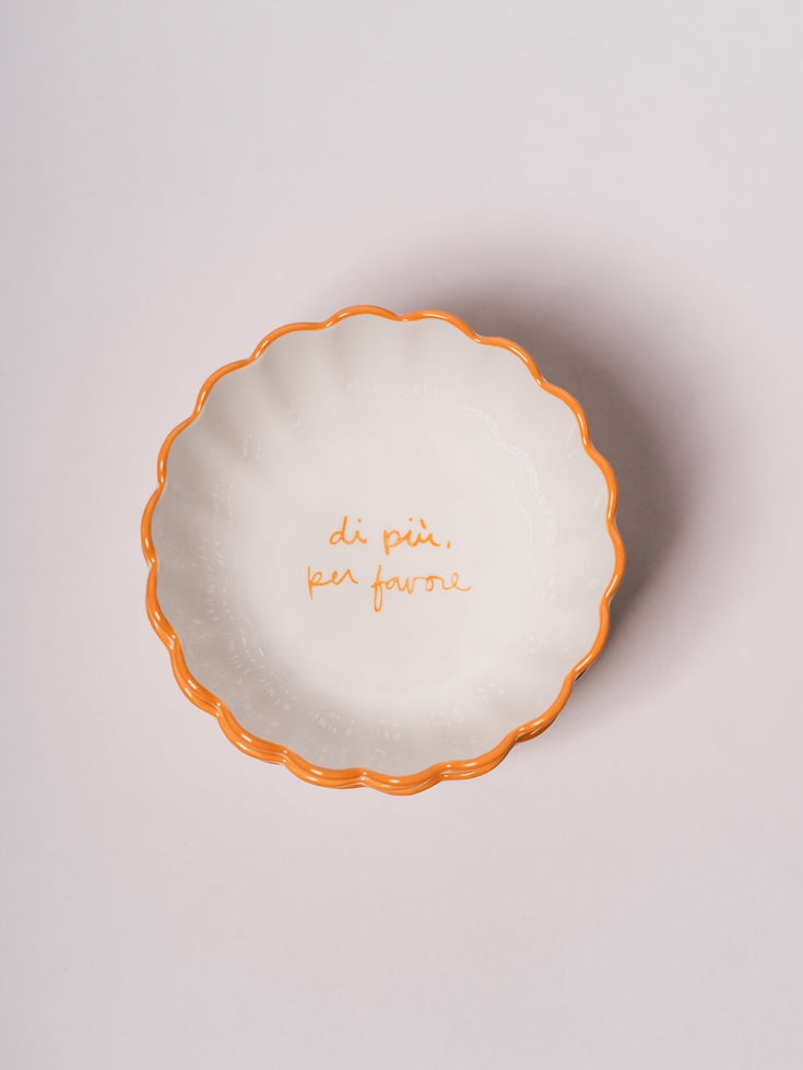Kinsey Scallop Dessert Bowl - Orange