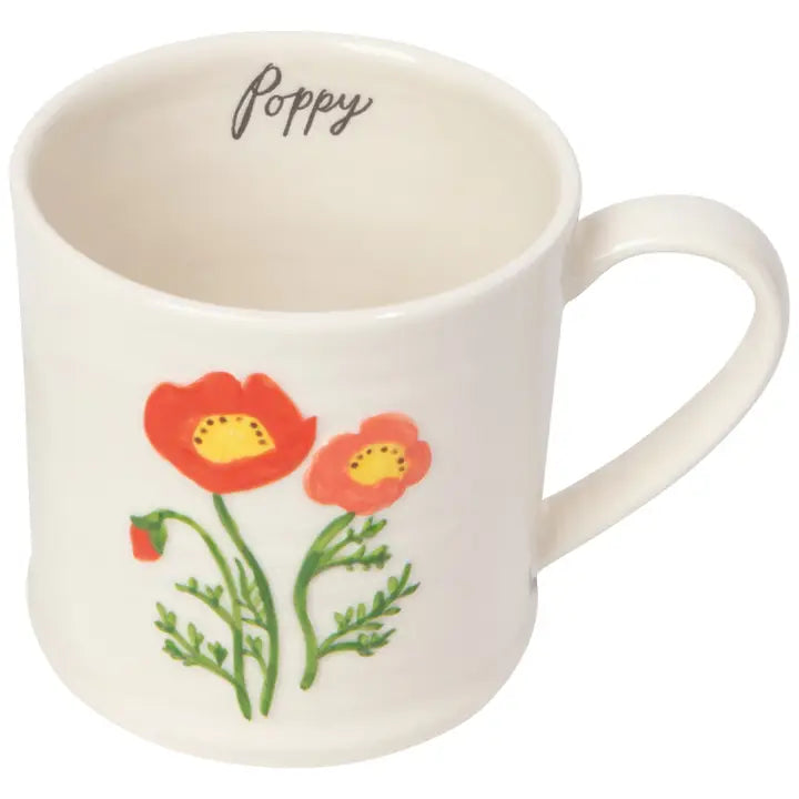 Embossed Mug - Poppy
