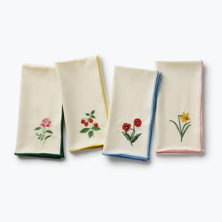 Rifle Paper Co Cotton Napkin Set - Garden Study