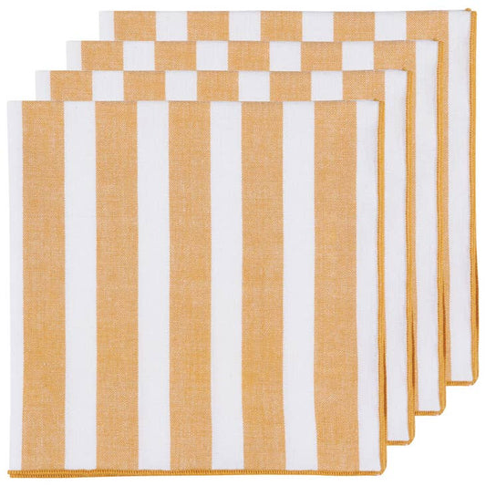 Napkin Set - Ochre Caban Stripe