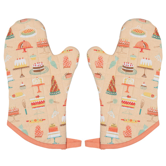 Oven Mitt Set - Cake Walk