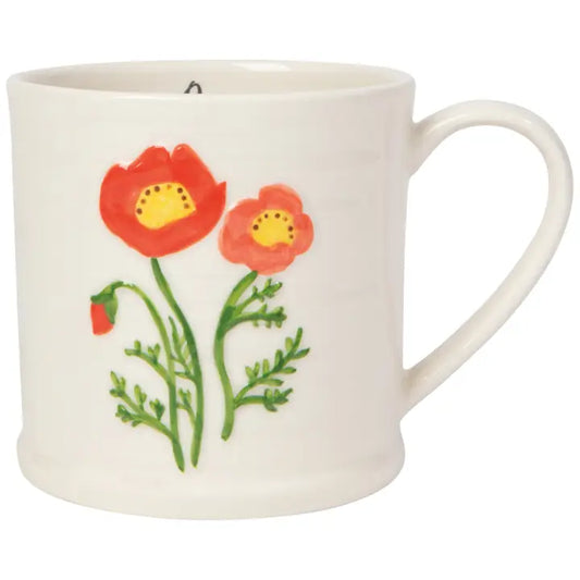 Embossed Mug - Poppy