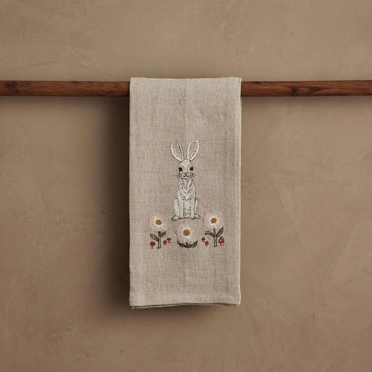 Tea Towel - Bunny and Daisies