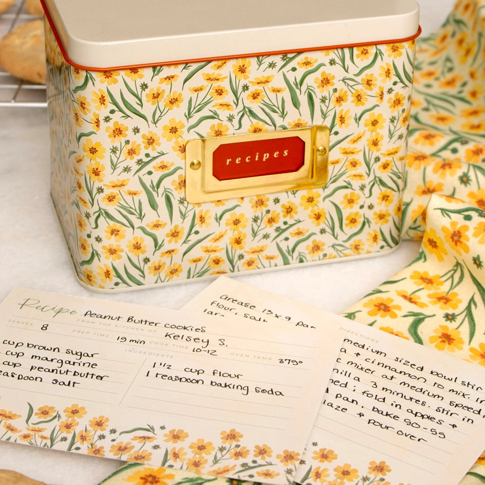 Tin Recipe Box - Goldenmane