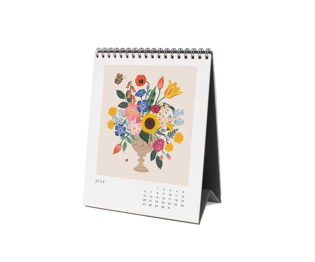 Rifle Paper Co 2025 Desk Calendar - Flower Studies