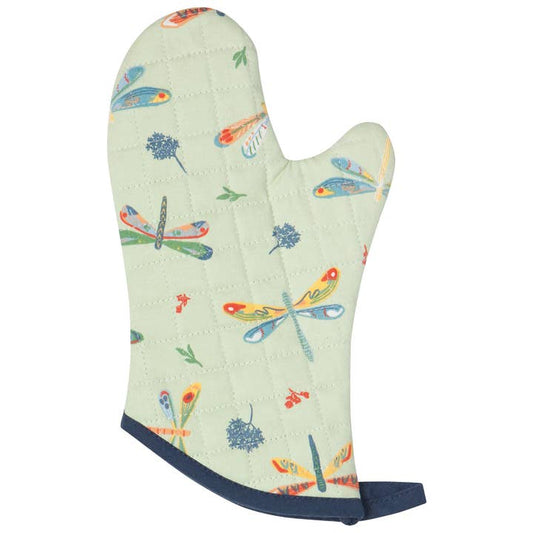 Pot Holder Oven Mitt Set - Dragonfly