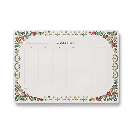 Rifle Paper Co Weekly Desk Pad - Rosette