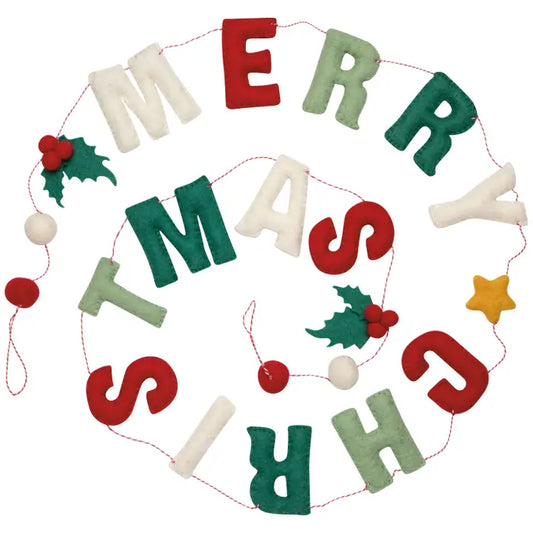 Merry Christmas Felt Garland
