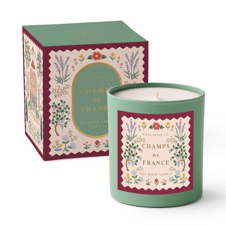 Rifle Paper Co Glass Candle - Country Farm Champs De France